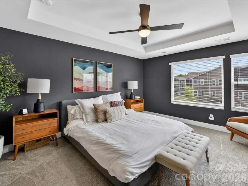 2744 Ensemble Court, Charlotte, NC 28262.  MLS# CAR4362848, YatesRealty ID 23067. Third floor master bedroom