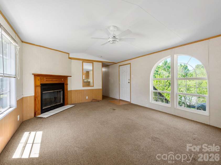 111 Otter Ridge Drive, Leicester, NC 28748.  MLS# CAR4378158, YatesRealty ID 23068. Living Room