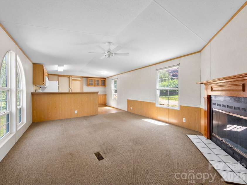 111 Otter Ridge Drive, Leicester, NC 28748.  MLS# CAR4378158, YatesRealty ID 23068. Living Room