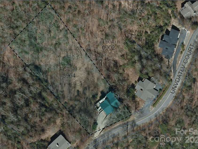 499 Unvdatlvi Court, Brevard, NC 28712.  MLS# CAR4234754, YatesRealty ID 2308. Aerial