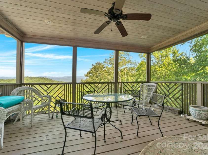 499 Unvdatlvi Court, Brevard, NC 28712.  MLS# CAR4234754, YatesRealty ID 2308. Deck and View From Primary