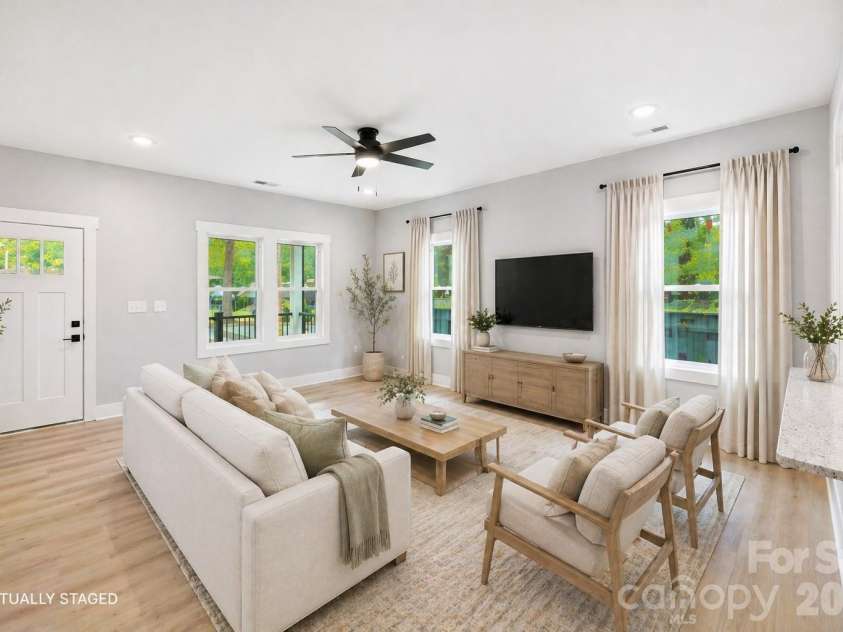 392 Park Road, Albemarle, NC 28001.  MLS# CAR4376170, YatesRealty ID 23081. Virtually Staged - Living Room