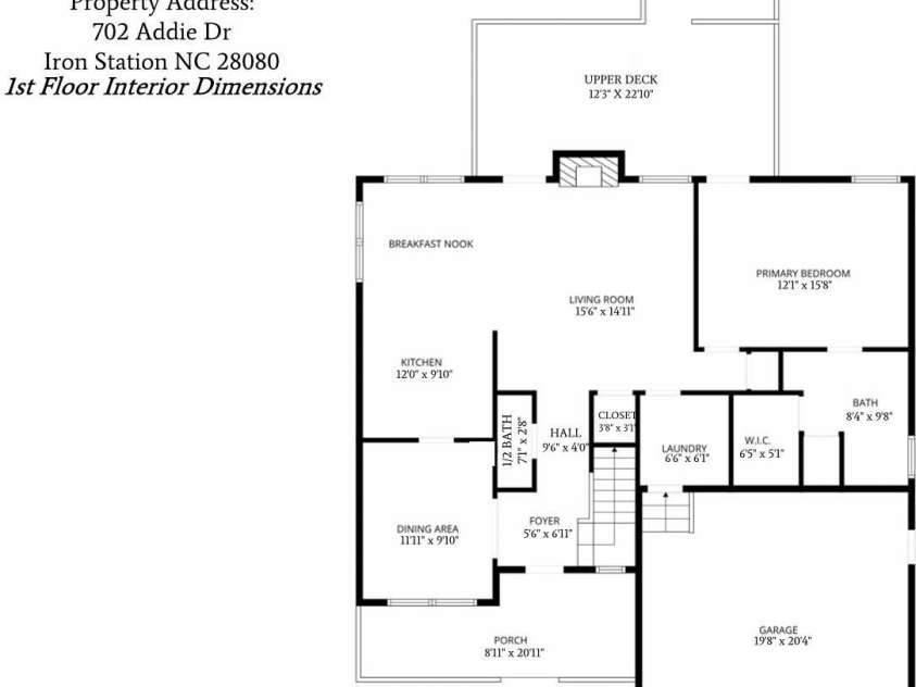 702 Addie Drive, Iron Station, NC 28080.  MLS# CAR4366126, YatesRealty ID 23085. 