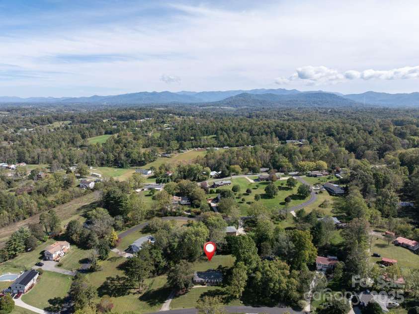 16 Sun Valley Court, Alexander, NC 28701.  MLS# CAR4263633, YatesRealty ID 23110. Drone view