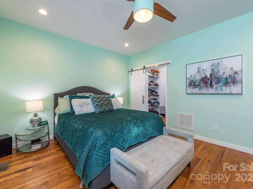 84 West Street, Weaverville, NC 28787.  MLS# CAR4272647, YatesRealty ID 23114. Primary Bedroom