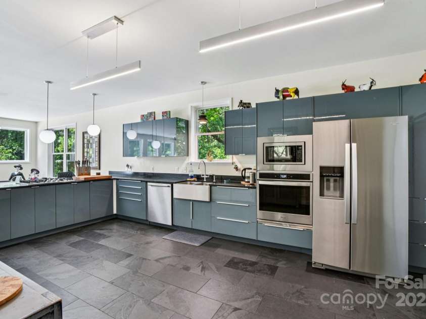 84 West Street, Weaverville, NC 28787.  MLS# CAR4272647, YatesRealty ID 23114. Super Spacious Modern Kitchen