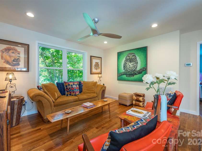 84 West Street, Weaverville, NC 28787.  MLS# CAR4272647, YatesRealty ID 23114. Upstairs Living Room