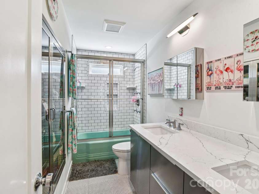 84 West Street, Weaverville, NC 28787.  MLS# CAR4334838, YatesRealty ID 23114. Upper Level Bathroom