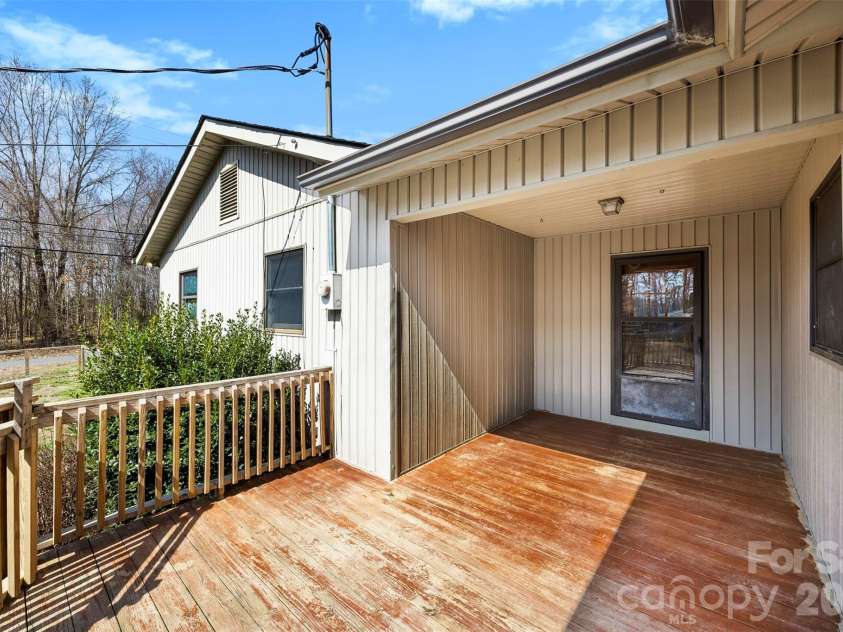 2010 Sprucewood Street, Albemarle, NC 28001.  MLS# CAR4354173, YatesRealty ID 23123. Covered Rear Porch