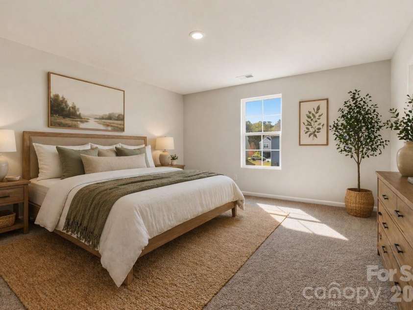 2801 Oldfield Drive, Monroe, NC 28110.  MLS# CAR4361095, YatesRealty ID 23147. Virtually Staged Primary Bedroom