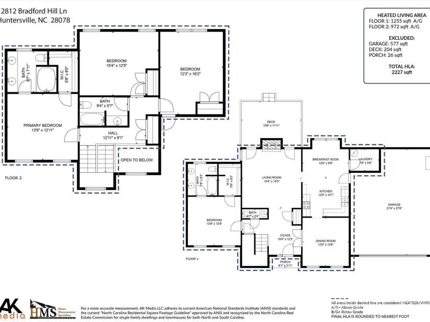12812 Bradford Hill Lane, Huntersville, NC 28078.  MLS# CAR4271478, YatesRealty ID 23149. 