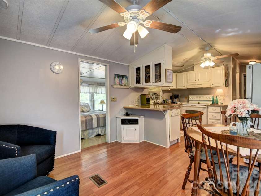 91 Mallard Loop, Waynesville, NC 28785.  MLS# CAR4372848, YatesRealty ID 23150. Dining area off the kitchen