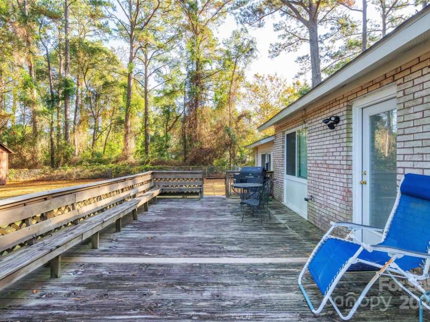 6058 Bethel Road, Southport, NC 28461.  MLS# CAR4205452, YatesRealty ID 23157. Rear Deck