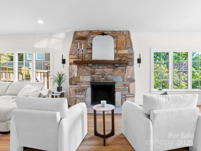 18 Normandy Road, Asheville, NC 28803.  MLS# CAR4272527, YatesRealty ID 23158. Original wood-burning fireplace
