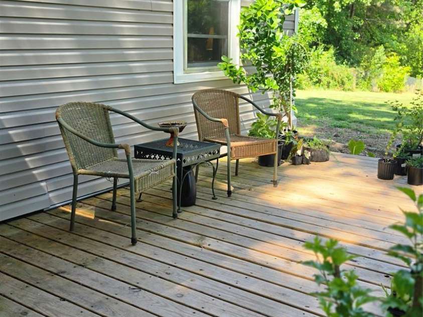 222 Carrie Drive, Oakboro, NC 28129.  MLS# CAR4378806, YatesRealty ID 23165. Lower Level Deck