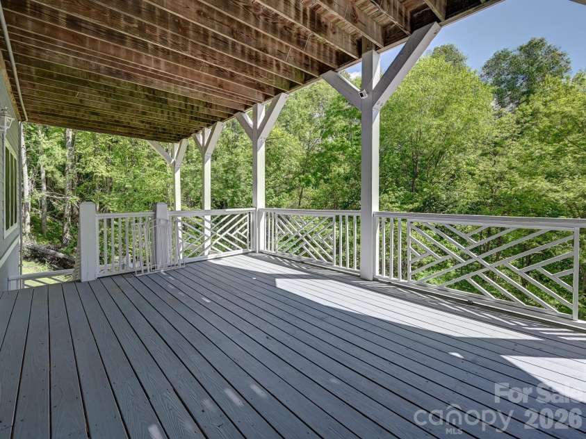 105 Spring Path, Hendersonville, NC 28739.  MLS# CAR4256171, YatesRealty ID 2317. 2nd lower level deck