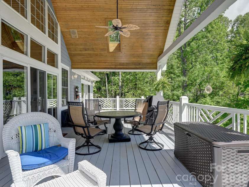 105 Spring Path, Hendersonville, NC 28739.  MLS# CAR4256171, YatesRealty ID 2317. Covered deck area