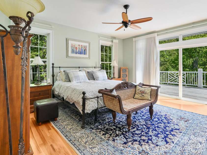 105 Spring Path, Hendersonville, NC 28739.  MLS# CAR4256171, YatesRealty ID 2317. Master bedrom doorwall to deck