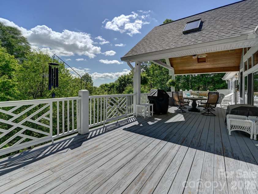 105 Spring Path, Hendersonville, NC 28739.  MLS# CAR4256171, YatesRealty ID 2317. Open deck area with new railings