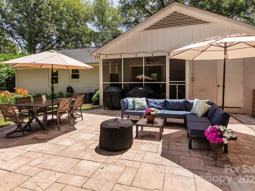 1427 Worcaster Place, Charlotte, NC 28211.  MLS# CAR4252572, YatesRealty ID 23180. Patio with new pavers...