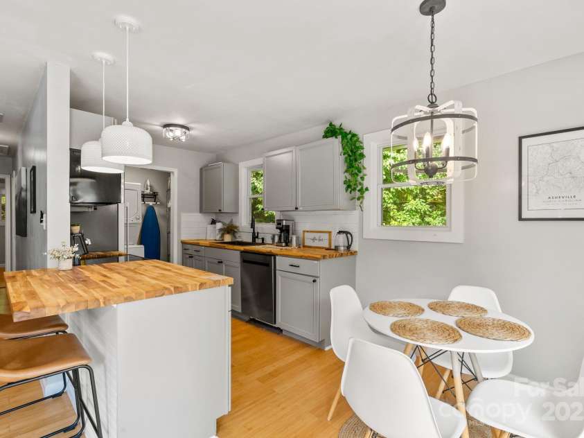 529 Bailey Road, Asheville, NC 28806.  MLS# CAR4270131, YatesRealty ID 23195. View from Dining into Kitchen