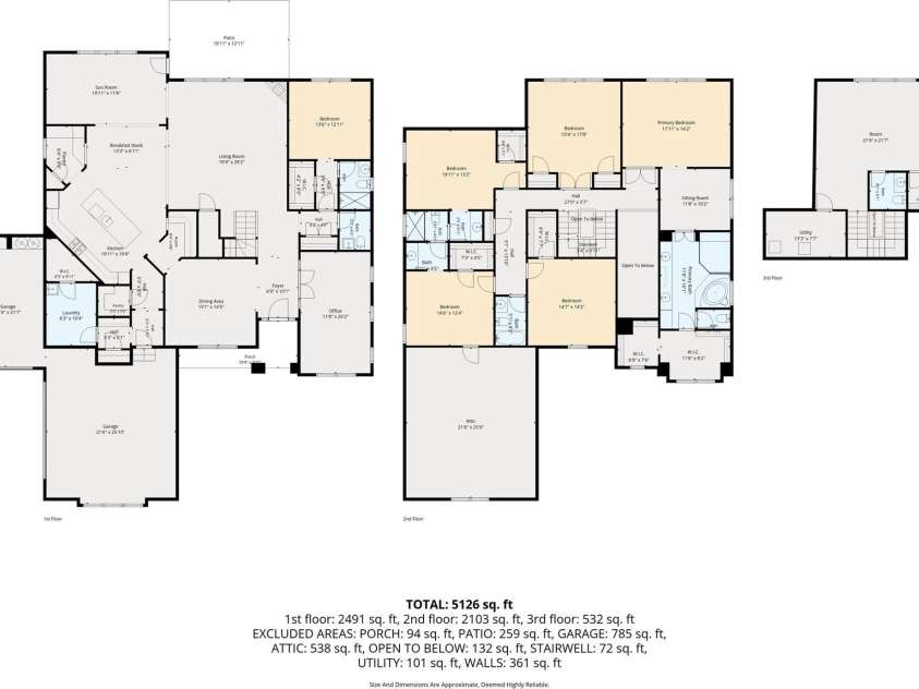 13030 Fen Court, Huntersville, NC 28078.  MLS# CAR4399208, YatesRealty ID 23196. FLOOR PLAN