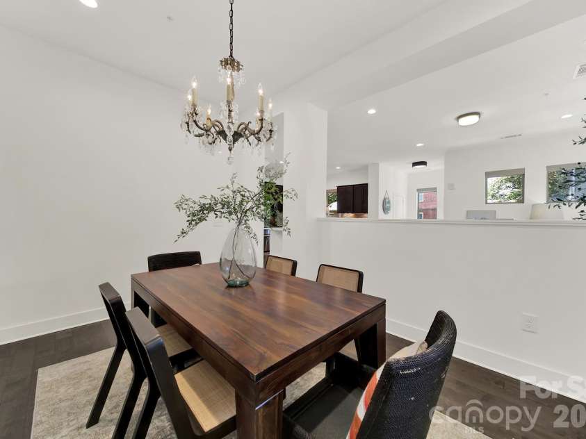 1500 Kenilworth Avenue, Charlotte, NC 28203.  MLS# CAR4381078, YatesRealty ID 23202. Dining Room allows for separation while still staying connected.