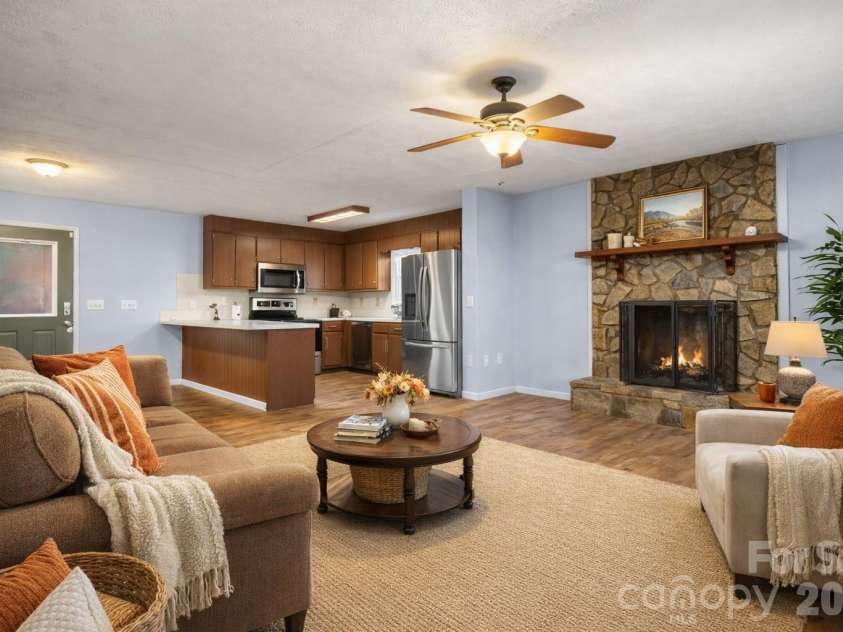 1481 Levi Lane, Lenoir, NC 28645.  MLS# CAR4356686, YatesRealty ID 23221. Virtually Staged Living Room