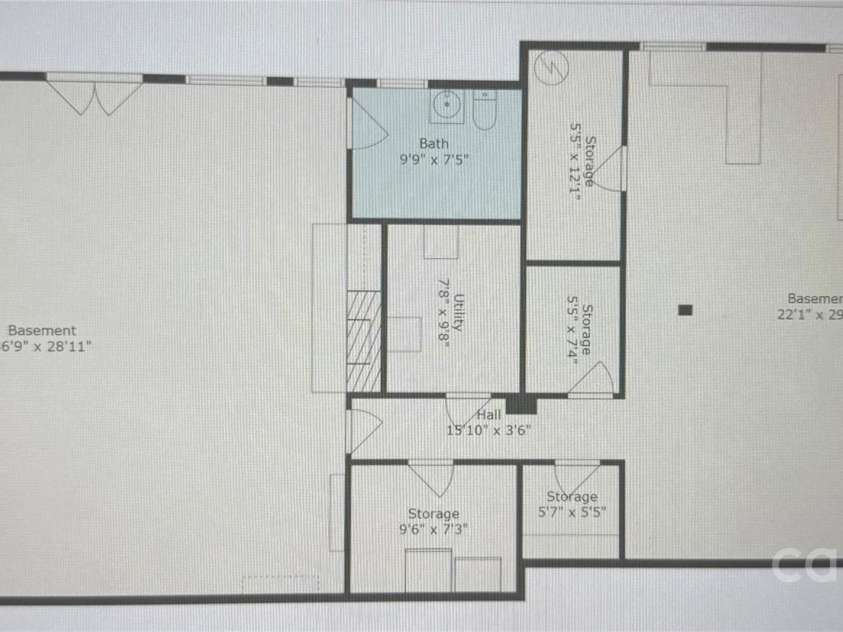 14411 Eastfield Road, Huntersville, NC 28078.  MLS# CAR4273593, YatesRealty ID 23226. Lower level floor plan