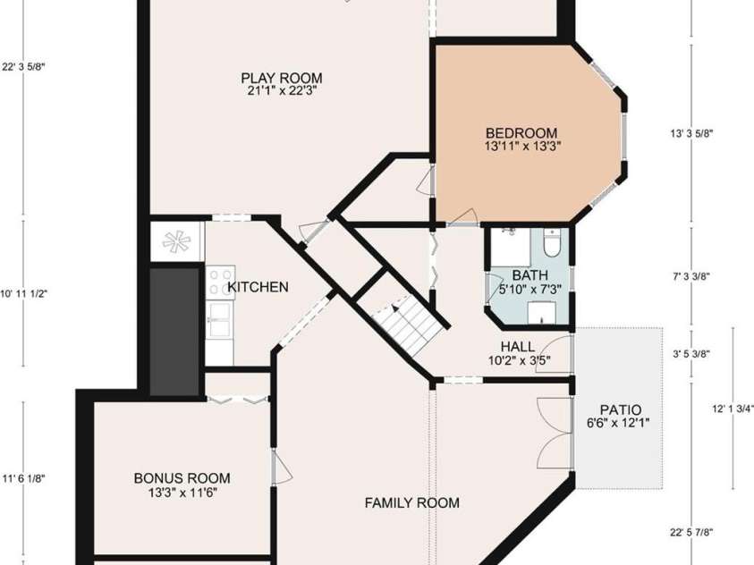 99 Margaret Drive, Leicester, NC 28748.  MLS# CAR4344574, YatesRealty ID 2323. Basement Floor Plan