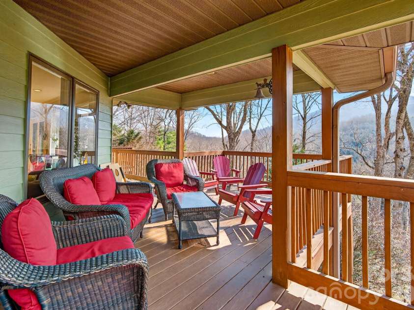 99 Margaret Drive, Leicester, NC 28748.  MLS# CAR4344574, YatesRealty ID 2323. Beautiful Views off the Back Deck