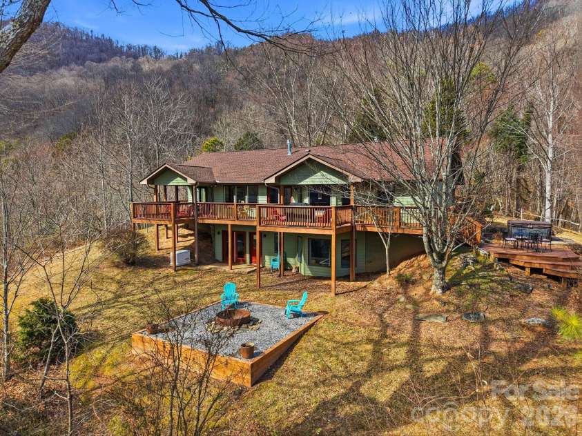 99 Margaret Drive, Leicester, NC 28748.  MLS# CAR4344574, YatesRealty ID 2323. Rear of Home
