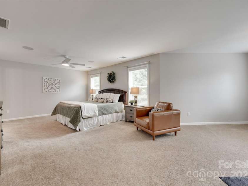 424 Castlebury Court, Clover, SC 29710.  MLS# CAR4265807, YatesRealty ID 23240. Primary bedroom with flex space.