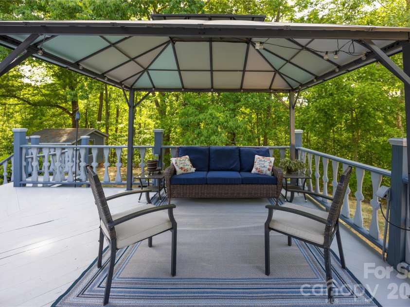 7362 Volunteer Rescue Road, Denton, NC 27239.  MLS# CAR4370916, YatesRealty ID 23257. Gazebo on deck
