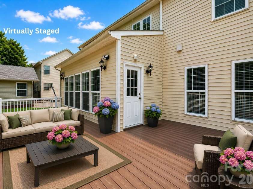 3208 Bur Oak Drive, Gastonia, NC 28056.  MLS# CAR4380752, YatesRealty ID 23261. Large Back Deck