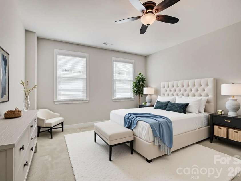 15417 Cimarron Hills Lane, Charlotte, NC 28278.  MLS# CAR4394645, YatesRealty ID 23264. Virtually staged guest bedroom 1