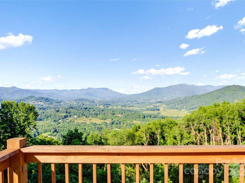 1087 Brigadoon Drive, Clyde, NC 28721.  MLS# CAR4276623, YatesRealty ID 23272. View from deck