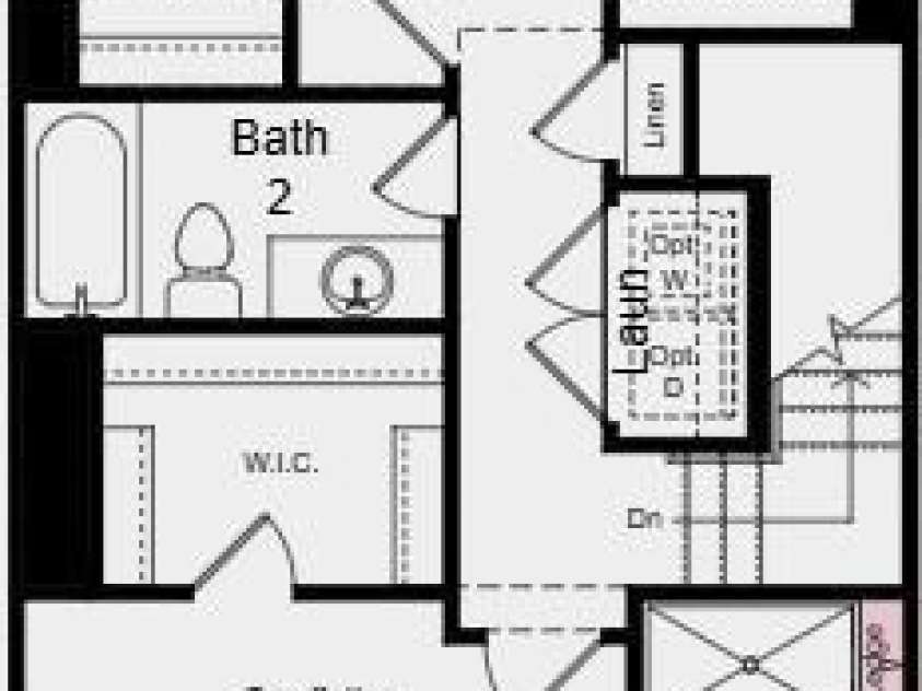 3920 Clemson Alley, Indian Land, SC 29707.  MLS# CAR4380657, YatesRealty ID 23273. Upper Level Floor Plan - Additional Highlights Include: Ledge at primary shower, quick tread and painted risers at 1st to 2nd floor, blinds, and white cabinets