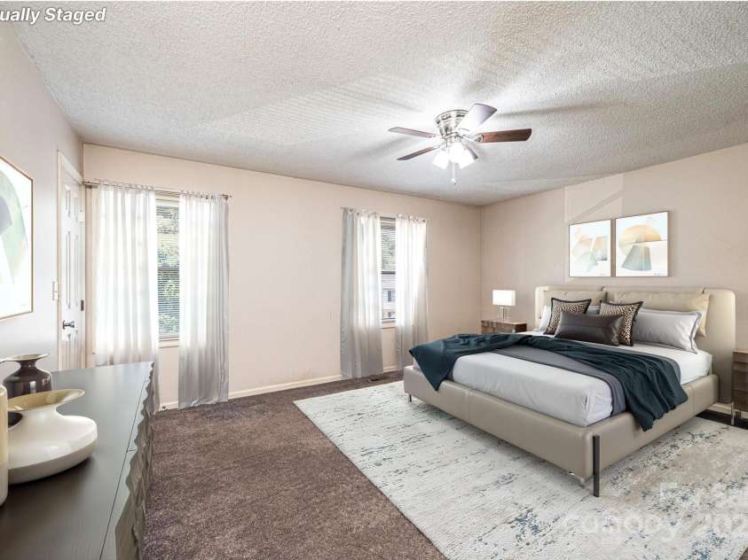 709 21st Avenue, Hickory, NC 28601.  MLS# CAR4276876, YatesRealty ID 23275. Primary Bedroom Virtually Staged