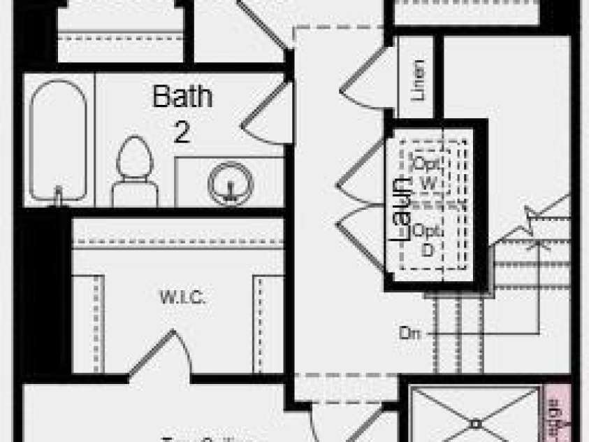 1832 Alexander Village Main Drive, Charlotte, NC 28262.  MLS# CAR4380925, YatesRealty ID 23278. Upper Level Floor Plan - Additional Highlights Include: Ledge at primary shower, storage on 2nd floor, upgraded cabinet hardware, single bowl sink at kitchen, trash rollout, quick tread wood stairs from 1