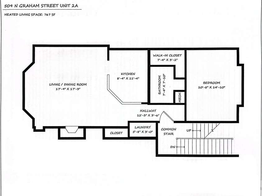 509 Graham Street, Charlotte, NC 28202.  MLS# CAR4376599, YatesRealty ID 2328. 
