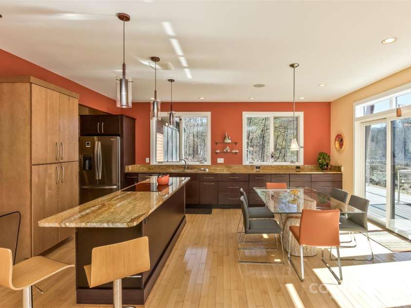 404 Amanda Drive, Mars Hill, NC 28754.  MLS# CAR4232022, YatesRealty ID 2330. Kitchen and Dining join together in perfection