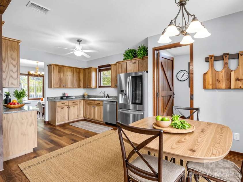 4830 Chesnee Road, Rutherfordton, NC 28139.  MLS# CAR4262610, YatesRealty ID 23320. Virtually Staged Dining Room