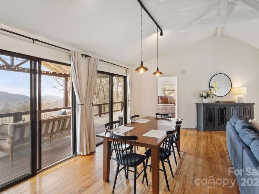 423 Grouse Thicket Road, Mars Hill, NC 28754.  MLS# CAR4220516, YatesRealty ID 23361. Incredible view from the dining area