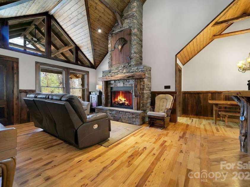 68 Sherwood Village Court, Brevard, NC 28712.  MLS# CAR4232497, YatesRealty ID 2338. Spectacular Fireplace
