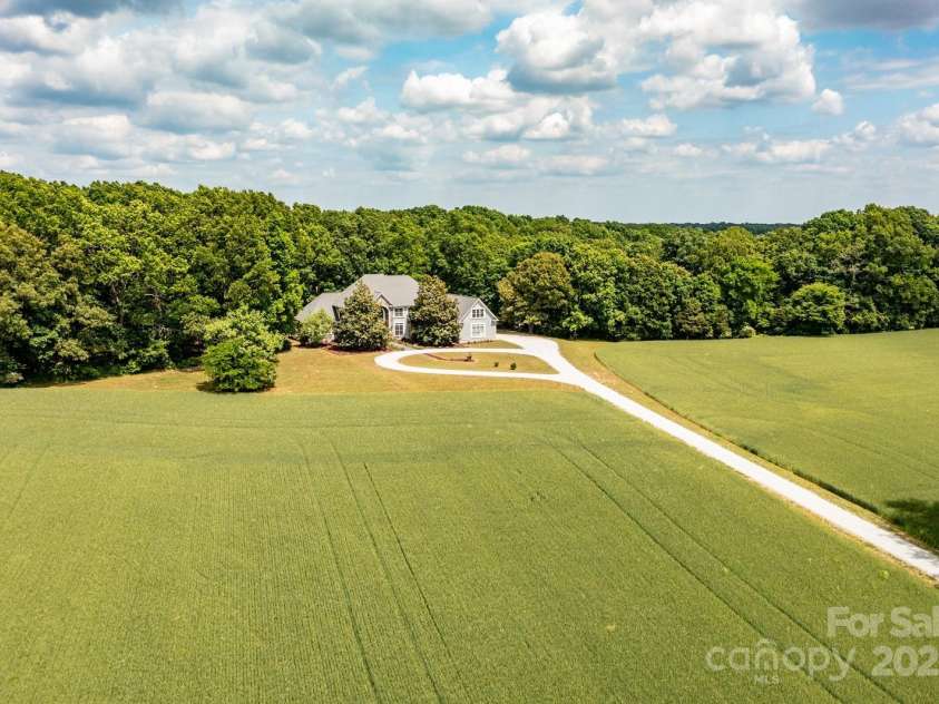 1720 Mills Harris Road, Wingate, NC 28174.  MLS# CAR4254927, YatesRealty ID 23395. Aerial View