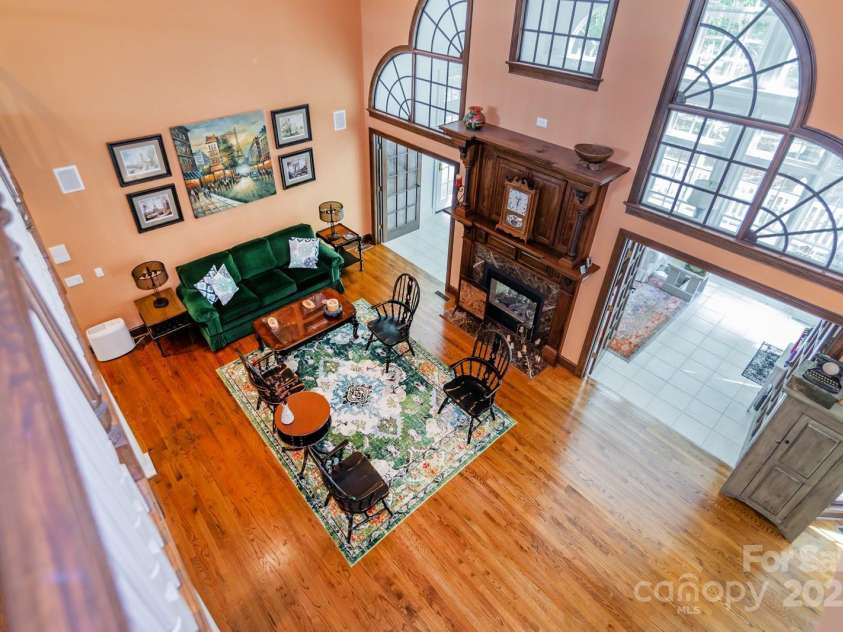 1720 Mills Harris Road, Wingate, NC 28174.  MLS# CAR4254927, YatesRealty ID 23395. Living Room view from balcony