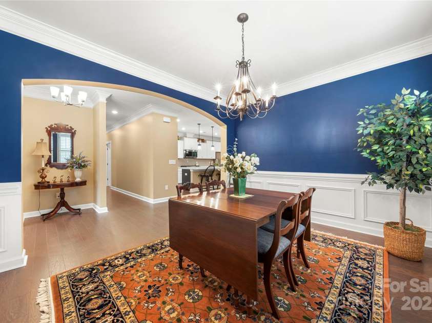17028 River Race Drive, Huntersville, NC 28078.  MLS# CAR4259977, YatesRealty ID 23397. First floor features multi-dimensional crown molding
