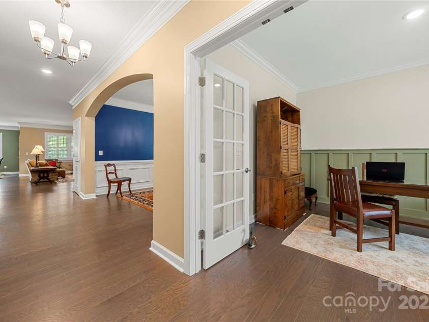17028 River Race Drive, Huntersville, NC 28078.  MLS# CAR4259977, YatesRealty ID 23397. Study/office also features custom bead and batten accent wall