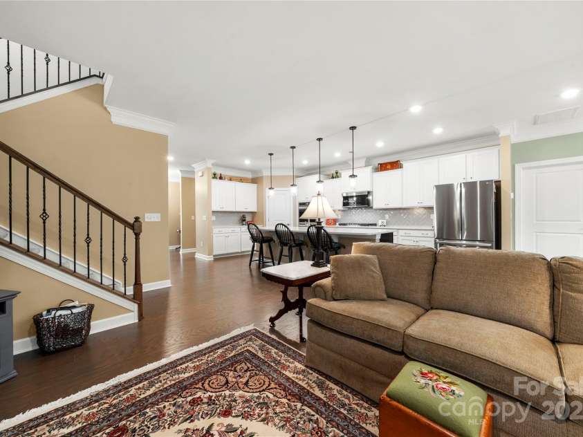 17028 River Race Drive, Huntersville, NC 28078.  MLS# CAR4259977, YatesRealty ID 23397. View from fireplace highlights open floorplan